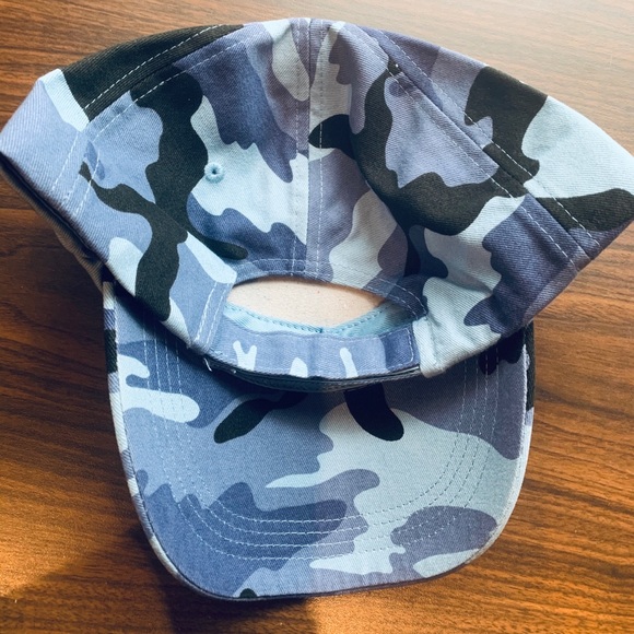 Blue Camo Cap adjustable Velcro close New NWT - Picture 4 of 6
